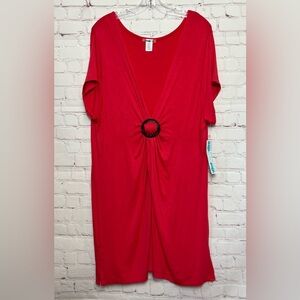 Swimsuits for All Coral Cover Up Dress